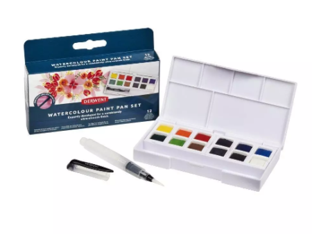 Derwent Watercolour Paint Pan 12 Set Online now