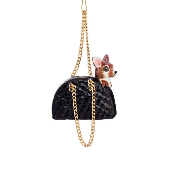 Chihuahua in a Handbag Shaped Bauble For Cheap