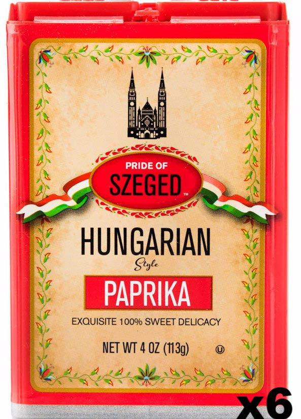 Hungarian Style Paprika, Sweet, (Szeged) CASE (6 x 4oz) Online Hot Sale