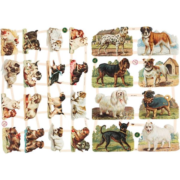 Vintage Die-Cuts Dogs For Sale