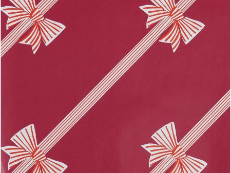 Wrapping Paper Bows Stripes Discount