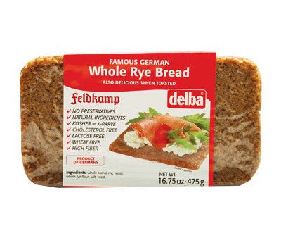 Delba Whole Rye Bread, 16.75 oz (475g) Discount