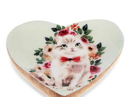 Cat Heart-shaped Trinket Dish Fashion