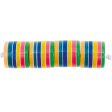 Striped Cylinder Beads Rainbow Pastel For Cheap