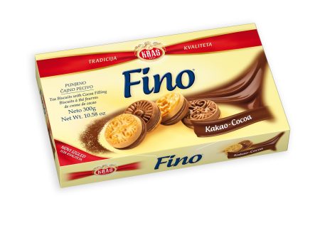 Fino Kakao (COCOA), Filled Tea Biscuit, 300g For Cheap