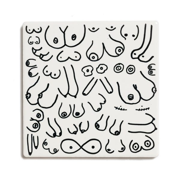 FA Boobies Ceramic Square Coaster Online now