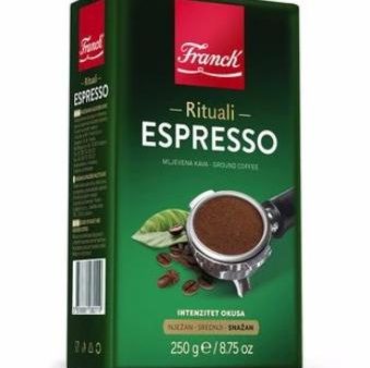 Espresso Ground Coffee (Franck) 250g, GREEN PKG For Sale