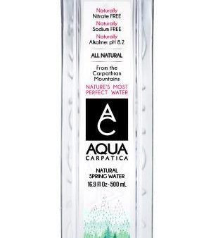 Aqua Carpatica Natural Spring Water CASE (24 x 16.9 fl oz) Plastic Fashion