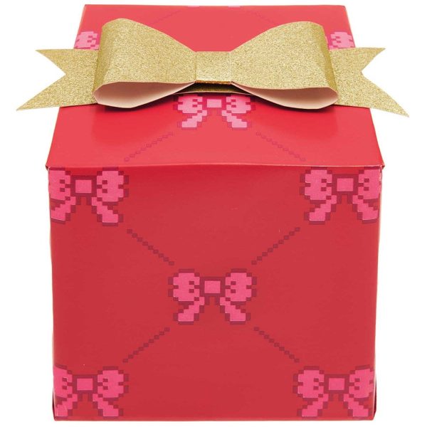 Wrapping Paper Pixel Bows Red Hot on Sale