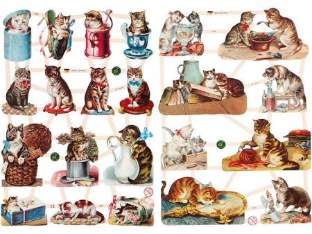 Vintage Die-Cuts Cats For Cheap