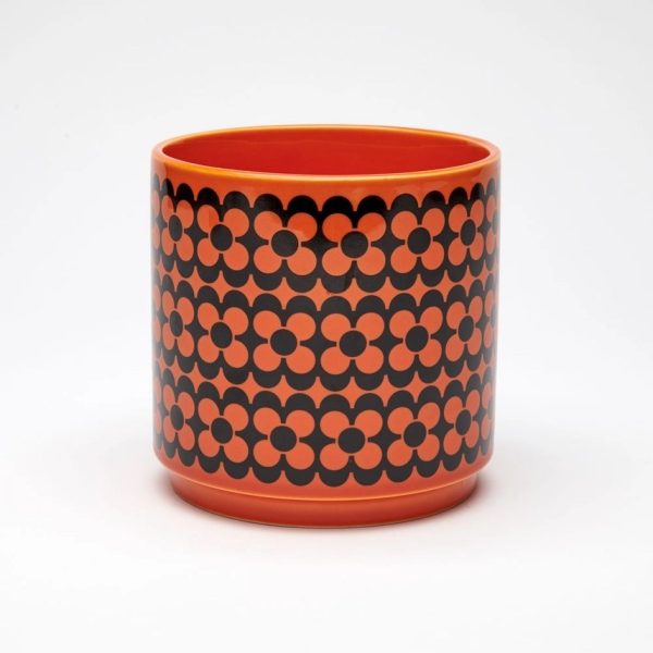 Magpie X Hornsea Medium Planty - Plant Pot Repeat Flower Orange Online