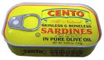 Sardines, Skinless and Boneless in Olive Oil (Cento) 124g (4.375 oz) Fashion