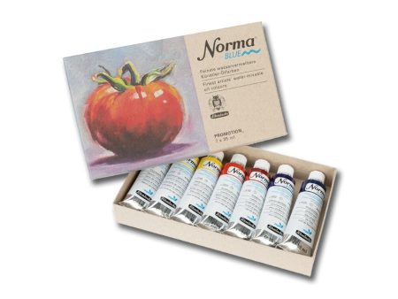 Schmincke Norma Blue Water-Mixable Oils (Set of 7) Online Hot Sale