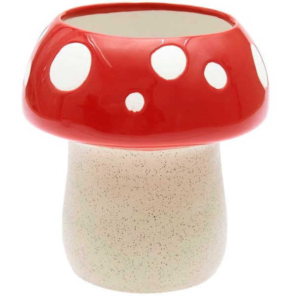 Ceramic Vase Ceramic Vase Fly Agaric Ø 14.5 cm H 15 cm Supply