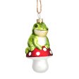 Frog on a Mushroom Shaped Bauble Hot on Sale