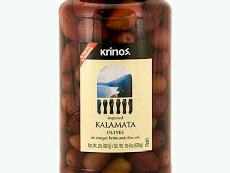 Kalamata Olives (krinos) 2lb, Dr.Wt. 1lb4oz Supply