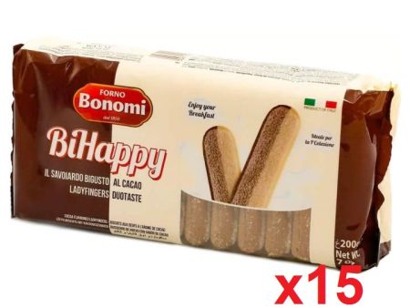 Lady Fingers with Vanilla and Cocoa (bonomi) CASE (15 x 200g) Cheap