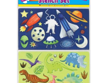 Fun Stencils 2 Pack Dinosaurs Sale