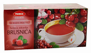 Cranberry Tea, Brusnica (Yumis) 20 tea bags, 35g Sale