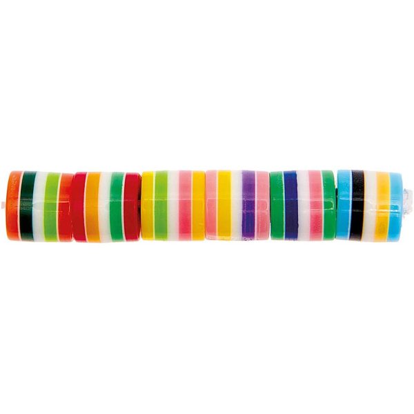 Striped Cylinder Beads Colour Mix Online Sale