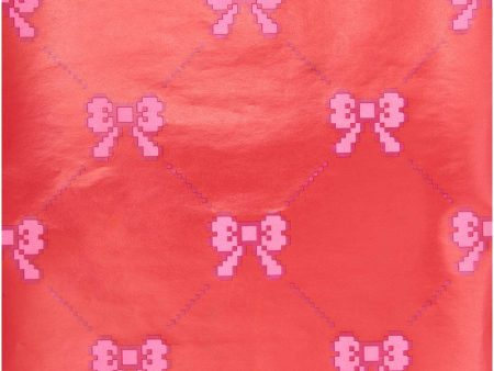 Wrapping Paper Pixel Bows Red Hot on Sale